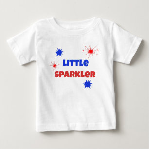 Little Sparkler 4th of July Fireworks Baby T-Shirt