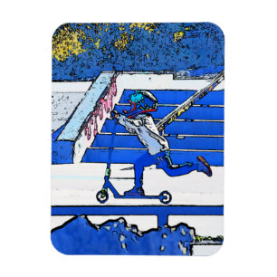 Little Speedster - Stunt Scooter Rider   Magnet