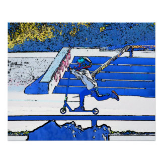 Little Speedster - Stunt Scooter Rider  Poster