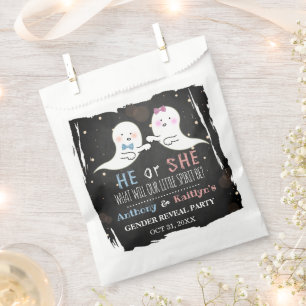 Little Spirit Halloween Ghosts Gender Reveal Party Favour Bags