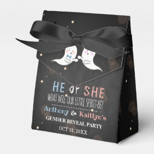 Little Spirit Halloween Ghosts Gender Reveal Party Favour Box