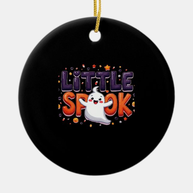 Little Spook Cute Halloween Creative Style Ceramic Tree Decoration (Front)