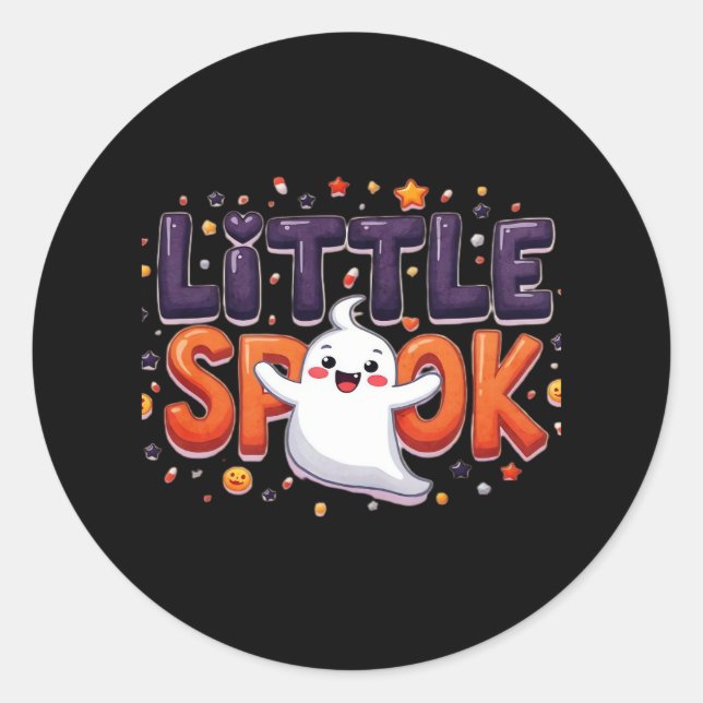 Little Spook Cute Halloween Creative Style Classic Round Sticker (Front)