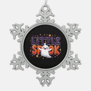 Little Spook Cute Halloween Creative Style Snowflake Pewter Christmas Ornament
