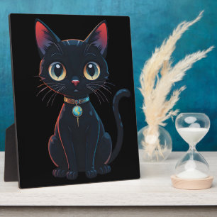 Little Spooky Black Cat Plaque