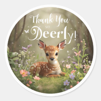 Little Spotted Deer Woodland Birthday Stickers – M