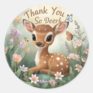 Little Spotted Deer Woodland Birthday Stickers – M