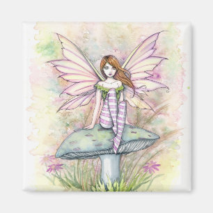 Little Spring Fae Fairy Art by Molly Harrison Magnet