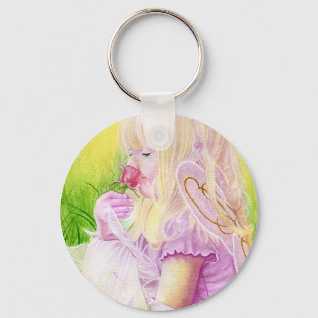 Little Spring Fairy Rose Keychain (Front)