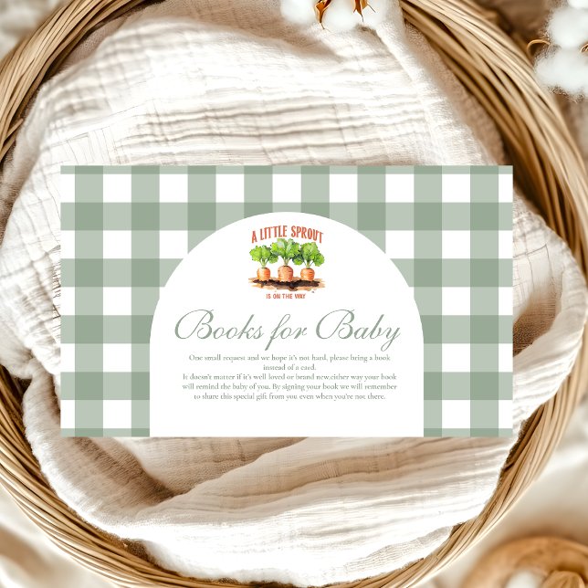 Little Sprout  Baby Shower Books for Baby  Enclosure Card (Creator Uploaded)