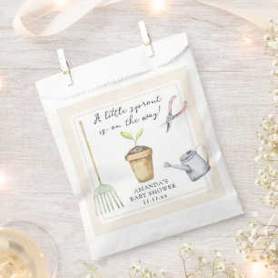 Little sprout baby shower favour bags