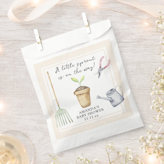 Little sprout baby shower  favour bags (Clipped)