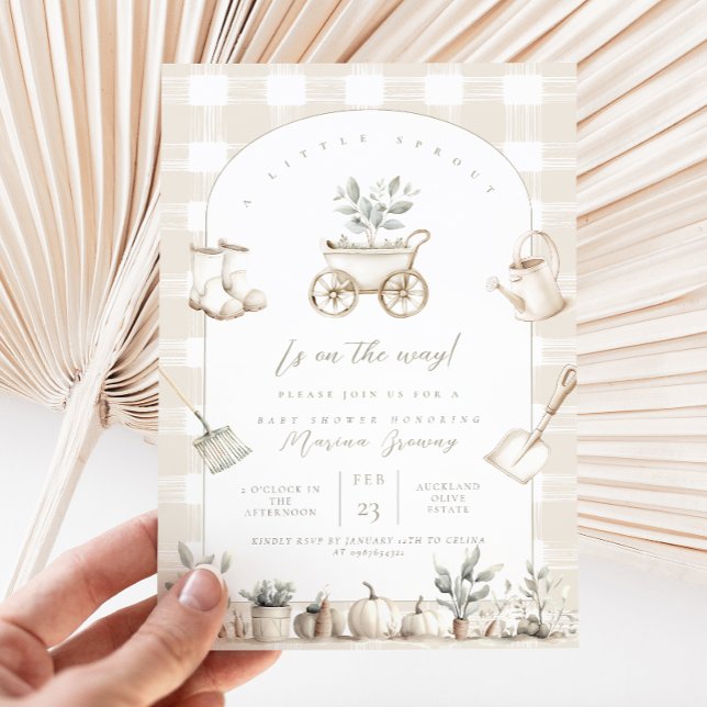 Little Sprout Baby Shower Invitation (Creator Uploaded)