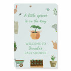 Little Sprout Baby Shower Neutral Welcome Sign