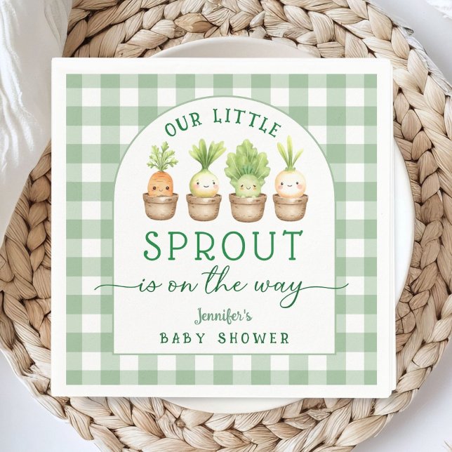 Little Sprout Baby Shower Paper Napkin (Creator Uploaded)