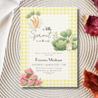 Little Sprout Cabbage Carrots Nature Baby Shower