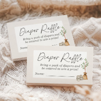 Little Sprout Diaper Raffle Ticket Enclosure Card