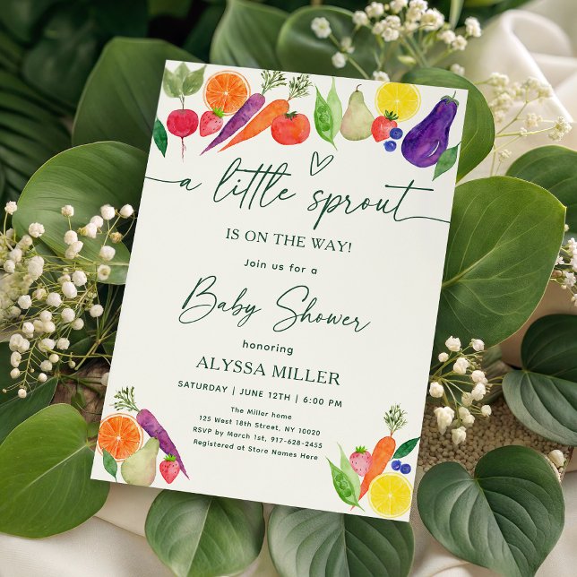 Little Sprout Farmer's Market Baby Shower Invitation (Creator Uploaded)