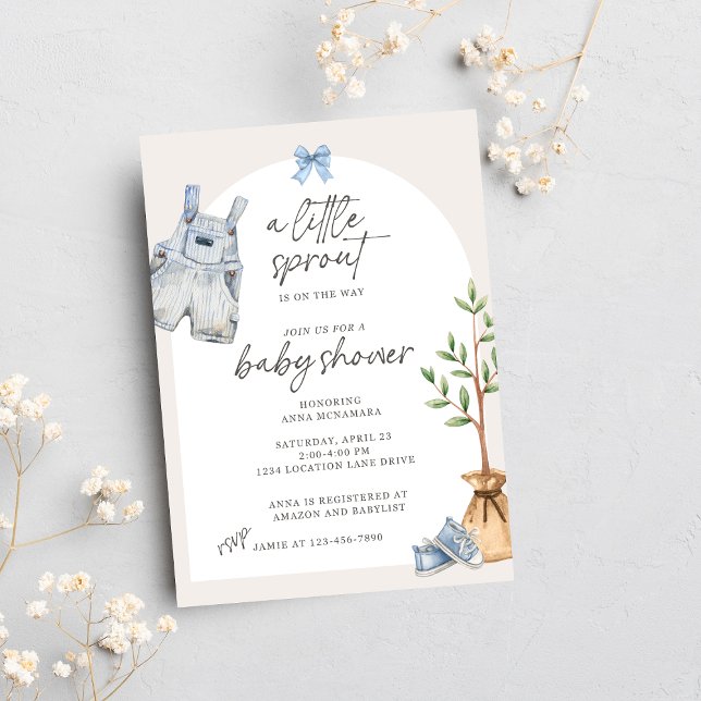 Little Sprout Garden Baby Shower Invitation (Creator Uploaded)