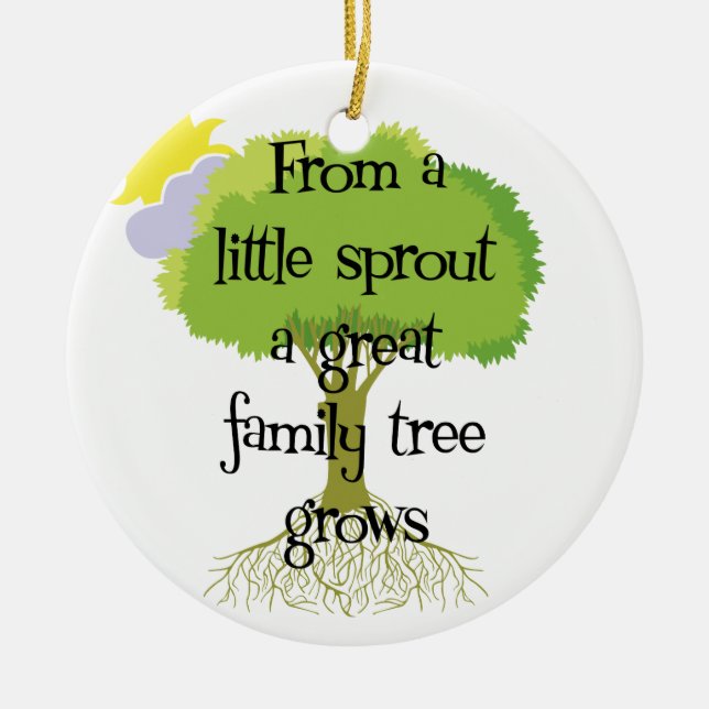 Little Sprout Genealogy Ornament (Front)