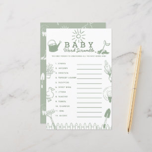 Little Sprout Green Hand-drawn Baby Word Scramble