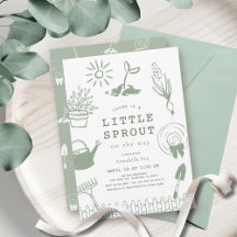 Little Sprout Hand-drawn Garden Baby Shower