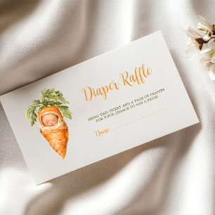 Little Sprout Locally Grown Carrot Diaper Raffle Enclosure Card