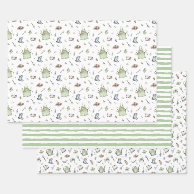 Little Sprout or Garden Wrapping Paper Sheet (Set)