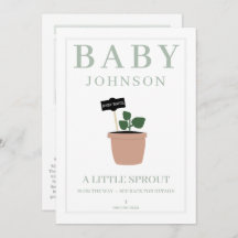 Little Sprout Seed Packet Gender Reveal Invites