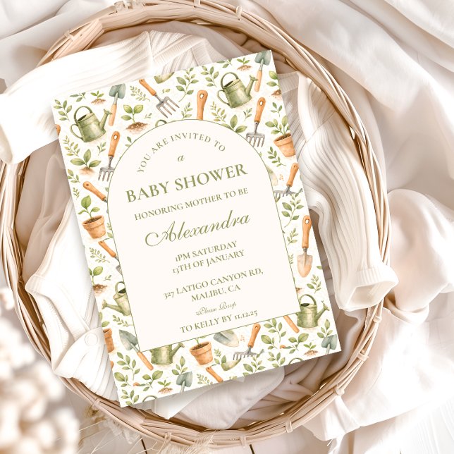 Little Sprout Spring Garden Baby Shower Invitation (Creator Uploaded)