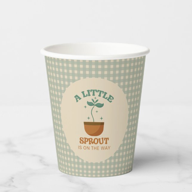  Little Sprouts Garden Party Baby Shower Paper Cups (Front)