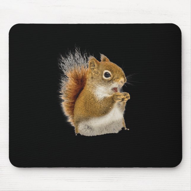 Little Squirrel Eating His Nuts  Mouse Mat (Front)