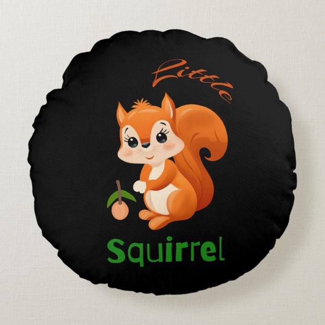 Little squirrel  round cushion (Front)
