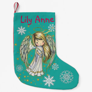 Little Star Angel Christmas Stocking Personalised