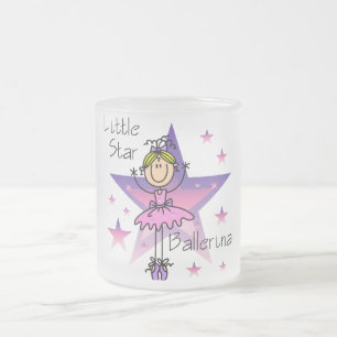 Little Star Ballerina - Blonde Hair Frosted Glass Coffee Mug