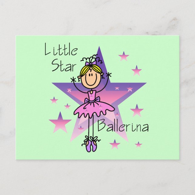 Little Star Ballerina - Blonde Hair Postcard (Front)