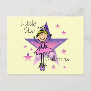 Little Star Ballerina - Blonde Hair Postcard