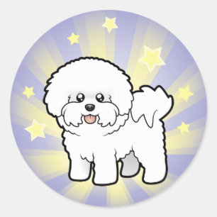 Little Star Bichon Frise Classic Round Sticker