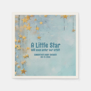 Little Star blue baby shower Napkin