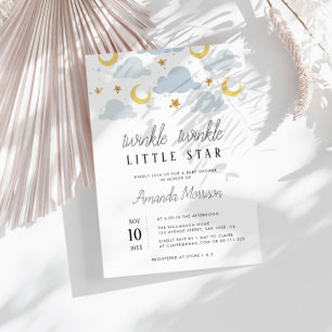 little star Couples baby shower invitation