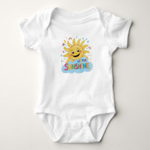Little Star Crayon Style Pillow and Crown Baby Bodysuit