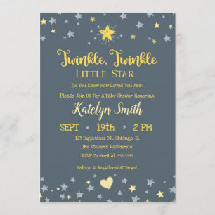 Little Star Gender Neutral Baby Shower Invitation
