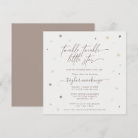 Little Star Gender Neutral Baby Shower Square Invi