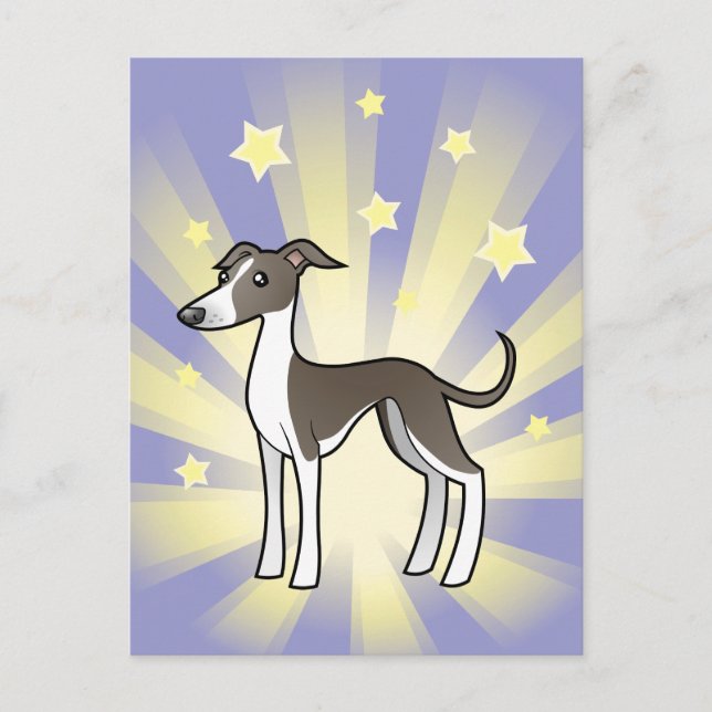 Little Star Greyhound/Whippet/Italian Greyhound Postcard (Front)