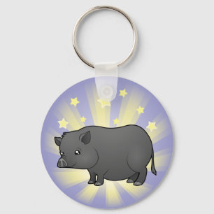 Little Star Miniature Pig Key Ring