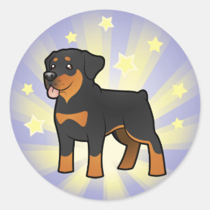Little Star Rottweiler Classic Round Sticker