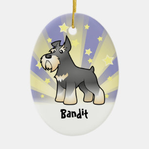 Little Star Schnauzer Ceramic Tree Decoration