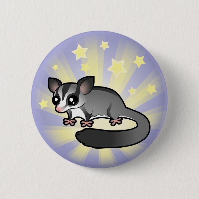 Little Star Sugar Glider 6 Cm Round Badge (Front)