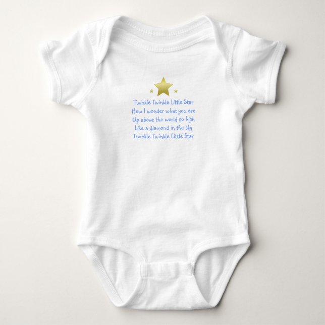 Little Star Twinkle Baby Bodysuit (Front)