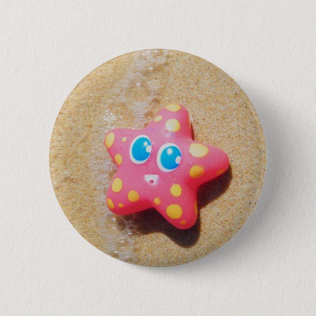 Little Starfish 6 Cm Round Badge (Front)